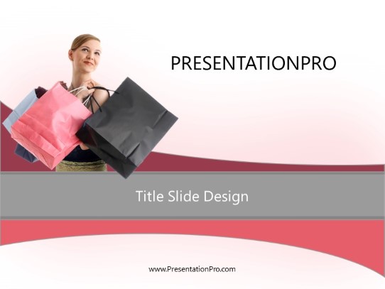 Shopping Spree PowerPoint Template title slide design