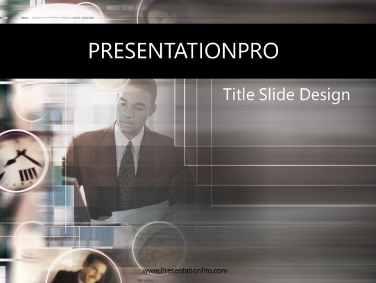 Time Crunch PowerPoint Template title slide design