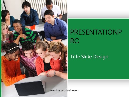 Young Adults PowerPoint Template title slide design
