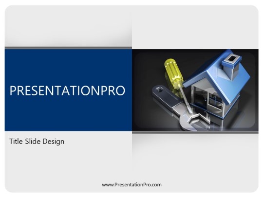 Household Tools PowerPoint Template title slide design