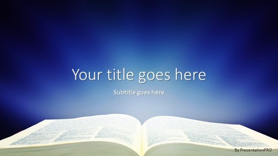 Bible 3 Widescreen PowerPoint Template title slide design