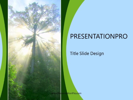 Forest Beams PowerPoint Template title slide design