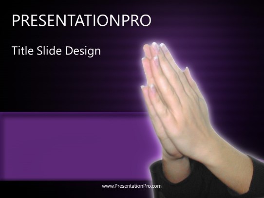 Prayinhands PowerPoint Template title slide design
