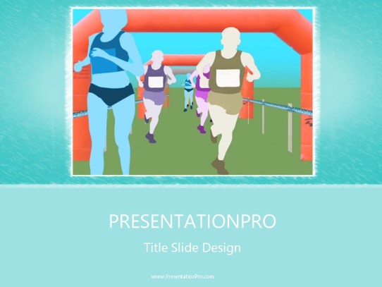 Track and Field 0873 PowerPoint Template title slide design