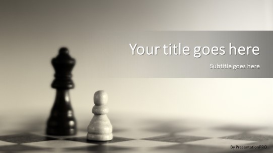 Chess Your Move Widescreen PowerPoint Template title slide design