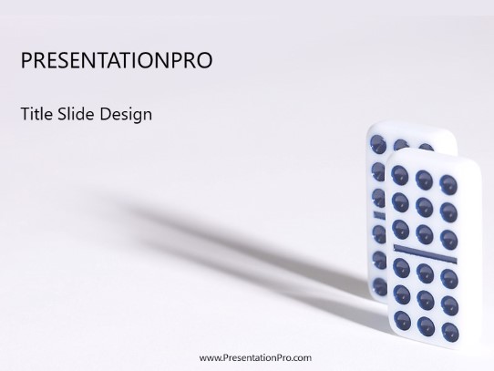 Dominos PowerPoint Template title slide design
