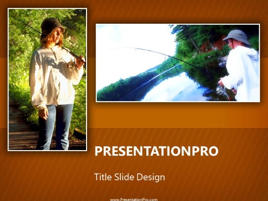 Goin Fishin PowerPoint Template title slide design