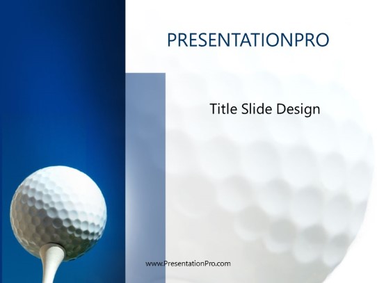 Golf Tee PowerPoint Template title slide design