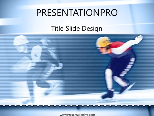 Ice Skating PowerPoint Template title slide design