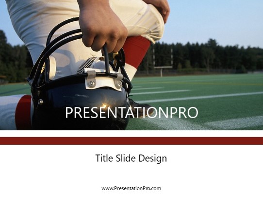 Kneeling PowerPoint Template title slide design