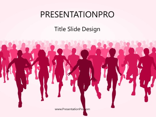 Marathon Pink PowerPoint Template title slide design
