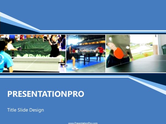 Ping Pong PowerPoint Template title slide design