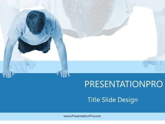 Push Ups PowerPoint Template title slide design
