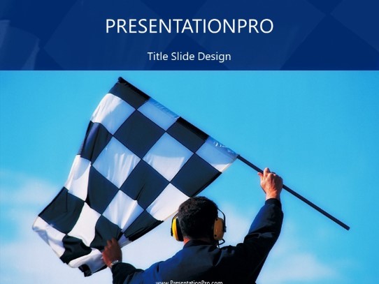 Race Winner PowerPoint Template title slide design