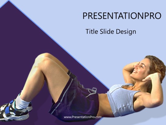 Sit Ups PowerPoint Template title slide design