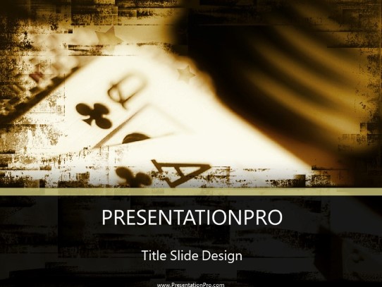 Texas Holdem PowerPoint Template title slide design