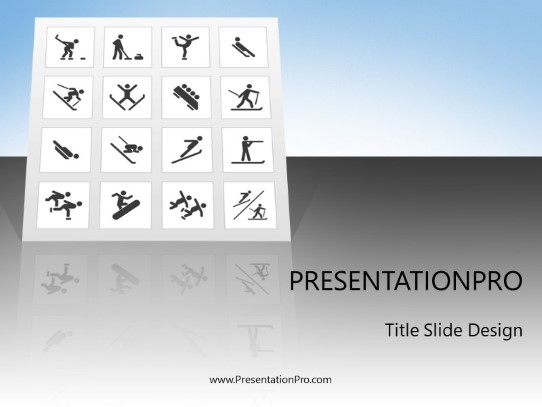 Winter Olympics PowerPoint Template title slide design