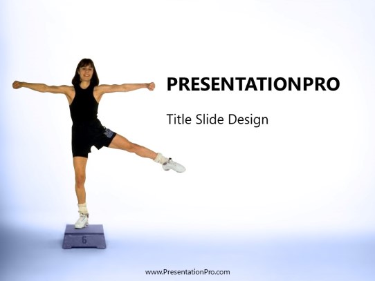 Workout Girl03 PowerPoint Template title slide design