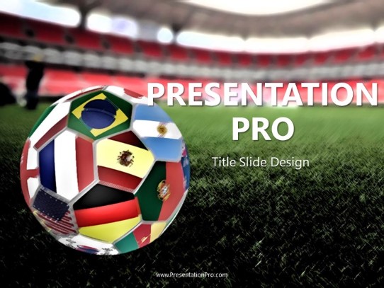 World Cup Ball PowerPoint Template title slide design