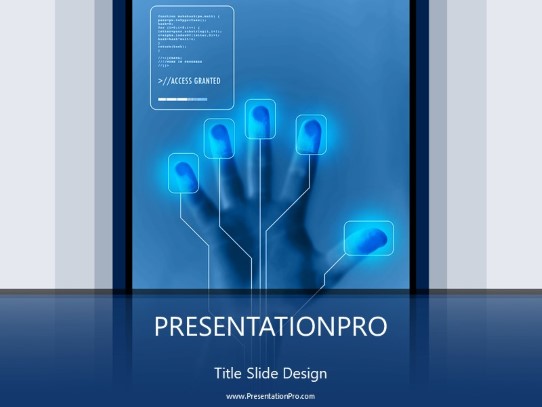 Access Granted PowerPoint Template title slide design