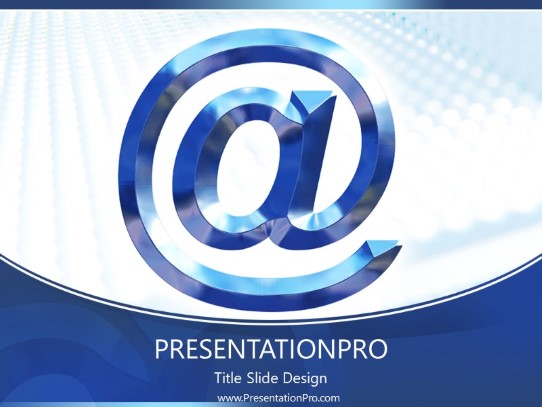 At Symbol PowerPoint Template title slide design