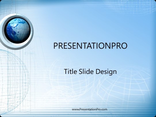 Babyblue PowerPoint Template title slide design