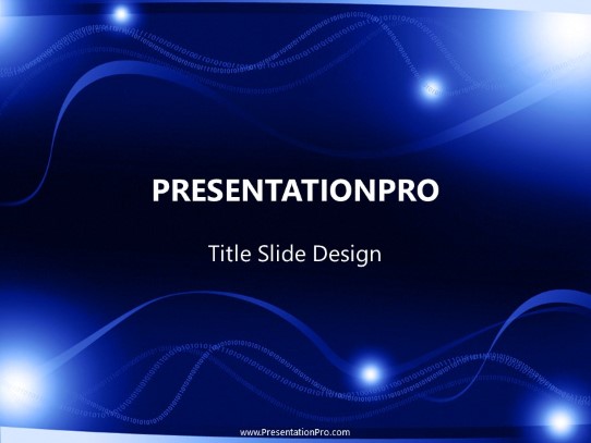 Circuit Wave Blue PowerPoint Template title slide design