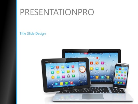 Cross Platform PowerPoint Template title slide design