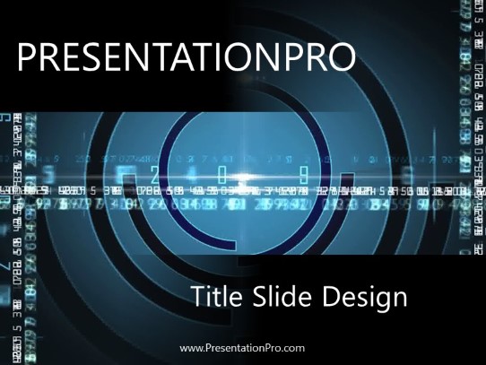 Digital Numbers PowerPoint Template title slide design