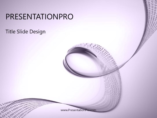 Data Stream Purple PowerPoint Template title slide design