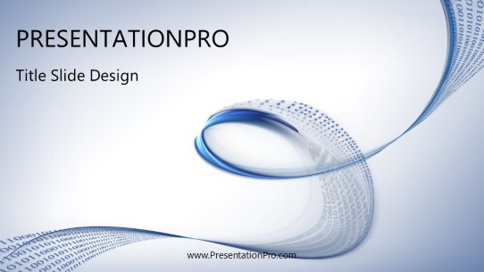 Data Stream Widescreen PowerPoint Template title slide design