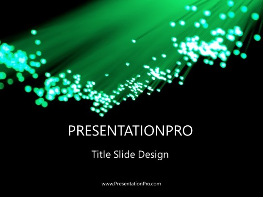 Fiber Optics 02 PowerPoint Template title slide design