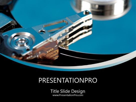 Hard Drive PowerPoint Template title slide design