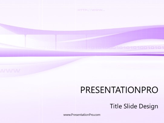 Internet Abstract Purple PowerPoint Template title slide design