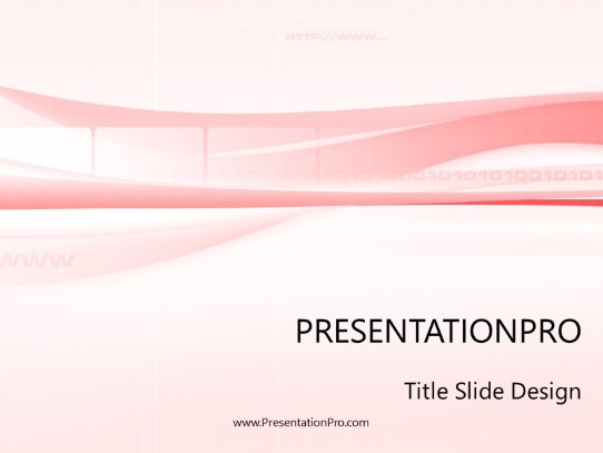 Internet Abstract Red PowerPoint Template title slide design
