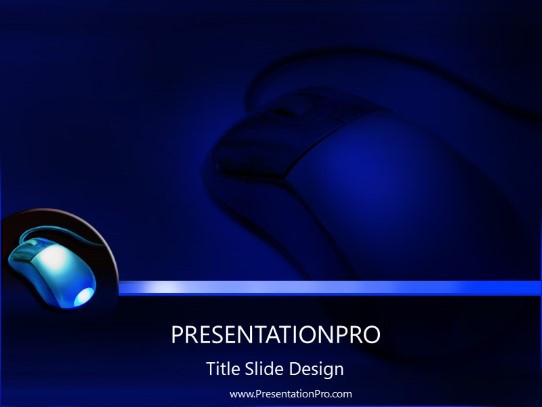 Metallic Mouse PowerPoint Template title slide design