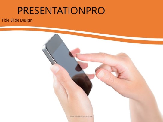 Mobile Phone Use PowerPoint Template title slide design