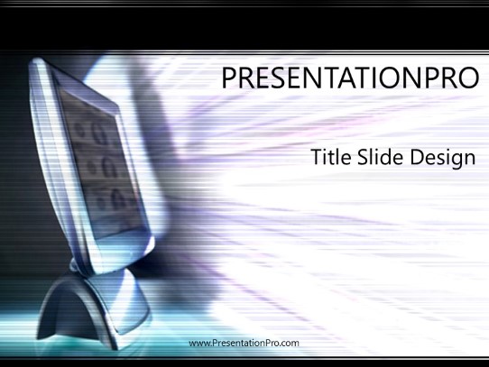 Moneyscreen PowerPoint Template title slide design
