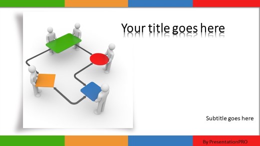 Network Team Widescreen PowerPoint Template title slide design