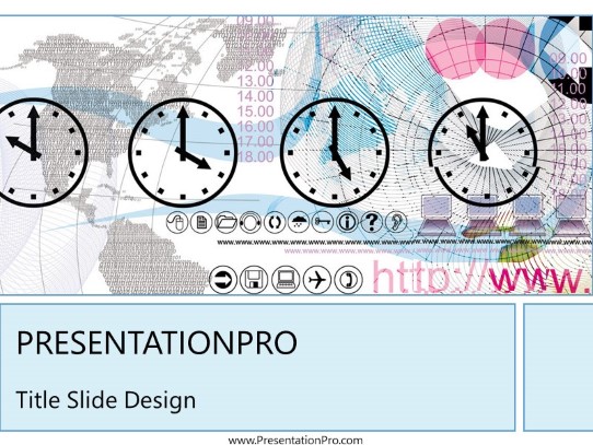 Online09 PowerPoint Template title slide design