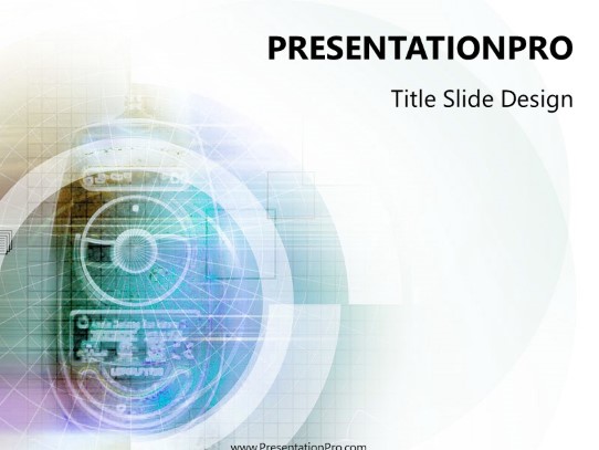 Online22 Blue PowerPoint Template title slide design