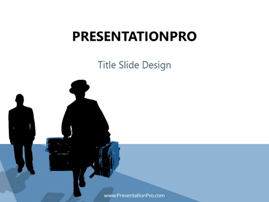 Carry The Luggage PowerPoint Template title slide design
