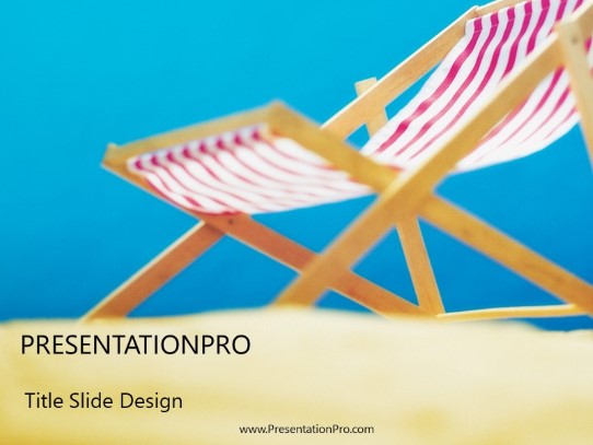 Sandy Chair PowerPoint Template title slide design