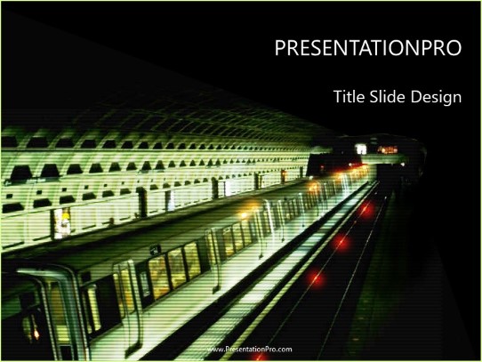 The Station PowerPoint Template title slide design