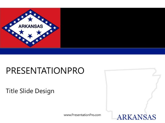 Arkansas PowerPoint Template title slide design