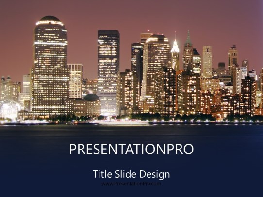 New York City PowerPoint Template title slide design