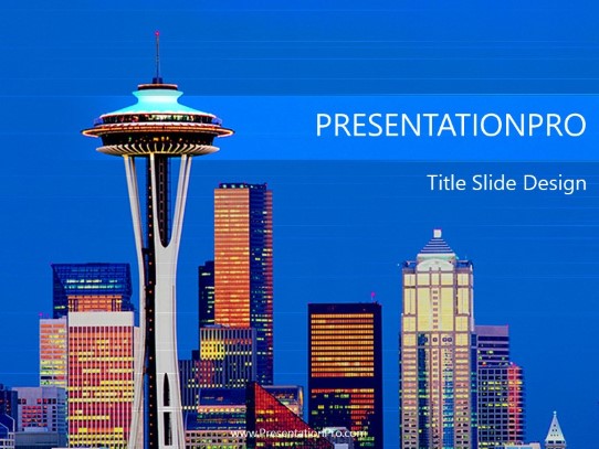 Seattle PowerPoint Template title slide design