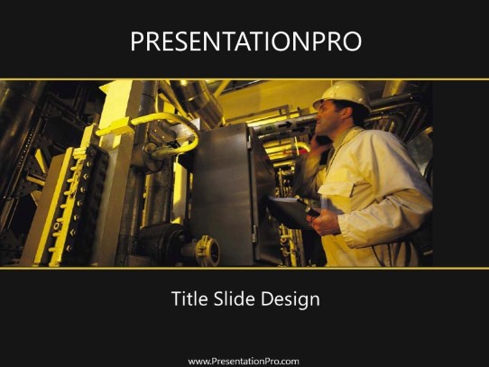 Check It Black PowerPoint Template title slide design