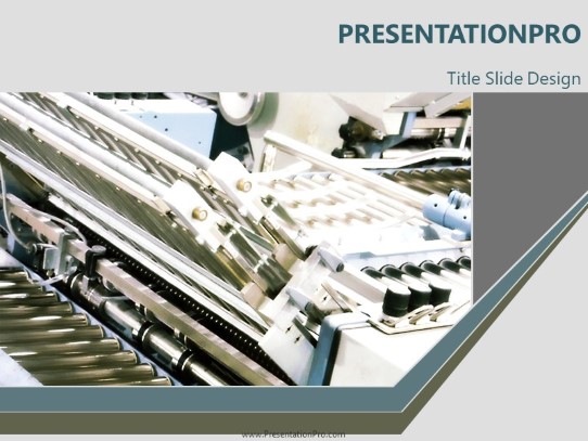 Conveyer PowerPoint Template title slide design