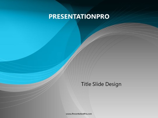Abstract Teal PowerPoint Template title slide design